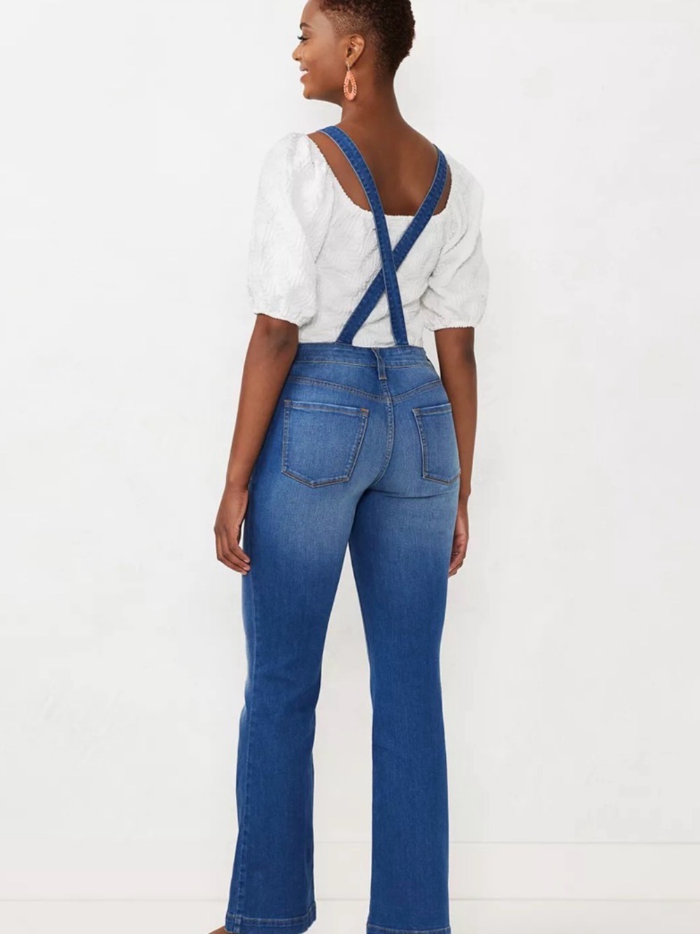 Bootcut booty flattering Overalls sz Small - Picture 2 of 8